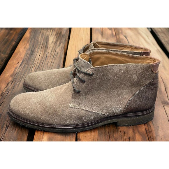 JOHNSTON & MURPHY Copeland Brown Suede Leather Crepe Chukka Boots Mens 13 Fast main image 4